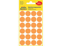Etiket Avery 3173 rond 18mm lichtoranje 96 stuks