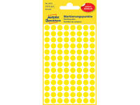 Etiket Avery 3013 rond 8mm geel 416 stuks