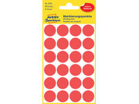 Etiket Avery 3004 rond 18mm rood 96 stuks