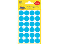 Etiket Avery 3005 rond 18mm blauw 96 stuks