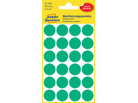 Etiket Avery 3006 rond 18mm groen 96 stuks
