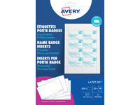 Badgekaart Avery L4727-20 54x90mm microperforatie 20 vel