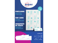 Tafelnaambord Avery L4794-10 120x45mm wit 10 stuks