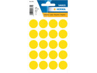 Etiket HERMA 1871 rond 19mm geel 100 stuks