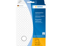Etiket HERMA 2210 rond 8mm wit 5632 stuks