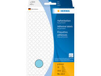 Etiket HERMA 2213 rond 8mm blauw 5632 stuks