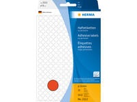 Etiket HERMA 2212 rond 8mm rood 5632 stuks