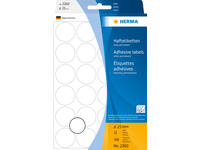 Etiket HERMA 2260 rond 25mm wit 768 stuks