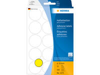 Etiket HERMA 2271 rond 32mm geel 480 stuks