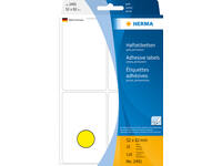 Etiket HERMA 2491 52x82mm geel 128 stuks