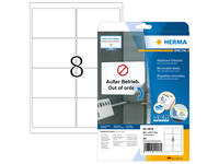 Etiket HERMA 10018 99.1x67.7mm verwijderbaar wit 200 stuks
