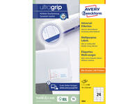 Etiket Avery 3664 70x33.8mm wit 2400 stuks