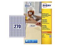 Etiket Avery L4730REV-25 17.8x10mm wit 6750 stuks
