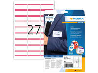 Naambadge etiket HERMA 4512 63.5x29.6mm wit/rood 540 stuks