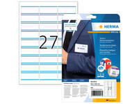 Naambadge etiket HERMA 4513 63.5x29.6mm wit/blauw 540 stuks