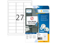 Etiket HERMA 4347 63.5x29.6mm verwijderbaar wit 675 stuks