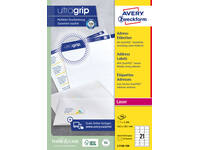 Etiket Avery L7160-100 63.5x38.1mm wit 2100 stuks