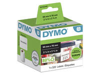 Etiket Dymo LabelWriter multifunctioneel 54x70mm 1 rol á 320 stuks wit
