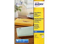 Etiket Avery J8560-25 63.5x38.1mm transparant 525 stuks