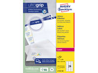 Etiket Avery L7159-100 63.5x33.9mm wit 2400 stuks