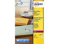 Etiket Avery L7562-25 99.1x33.9mm transparant 400 stuks