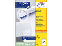 Etiket Avery 3474 70x37mm wit 2400 stuks