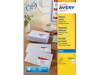 Etiket Avery J8159-10 63.5x33.9mm wit 240 stuks