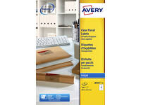 Etiket Avery J8565-25 99.1x67.7mm transparant 200 stuks