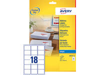 Etiket Avery J8161-10 63.5x46.6mm wit 180 stuks