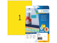 Etiket HERMA 4421 210x297mm A4 verwijderbaar geel 20 stuks