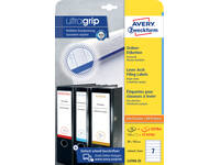 Rugetiket Avery smal 38x192mm zelfklevend wit