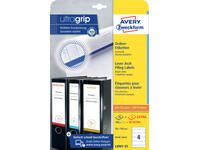 Rugetiket Avery breed 59x192mm zelfklevend wit 25 vel
