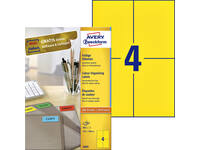 Etiket Avery 3459 105x148mm A6 geel 400 stuks
