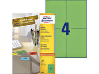 Etiket Avery 3458 105x148mm A6 groen 400 stuks