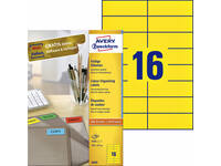 Etiket Avery 3455 105x37mm geel 1600 stuks
