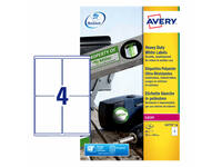 Etiket Avery L4774-20 99.1x139mm polyester wit 80 stuks