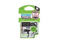 Labeltape Dymo LabelManager D1 polyester 12mm wit op zwart