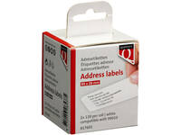 Labeletiket Quantore 99010 28x89mm adres wit 2 rollen