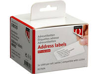 Labeletiket Quantore 11354 57mmx32mm adres wit 1000 stuks