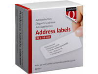 Labeletiket Quantore DK-11208 38x90mm adres wit 400 stuks