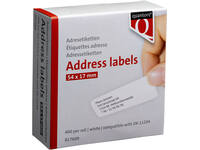 Labeletiket Quantore DK-11204 17x54mm wit 400 stuks