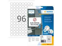 Etiket HERMA 4386 20mm verwijderbaar wit 2400 stuks