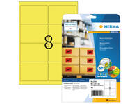 Etiket HERMA 5144 99.1x67.7mm neongeel 160 stuks