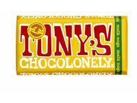 Chocolade Tony's Chocolonely melk noga reep 180gr