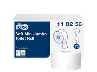 Toiletpapier Tork T2 Premium jumbo klein 2-laags 170m wit 110253