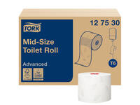Toiletpapier Tork T6 Advanced systeemrol 2-laags 100m wit 127530