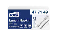Lunchservet Tork Advanced 1/4 vouw 2-laags 328x325mm 200 vel wit 477149