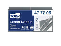 Lunchservet Tork Advanced 1/4 vouw 2-laags 328x325mm 200 vel grijs 477205