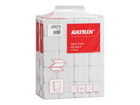 Handdoek Katrin z-vouw 2-laags 224x230mm 20x200 vel wit 45570