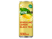 Frisdrank Fuze Tea Black Tea sparkling lemon blik 330ml